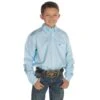 Cinch Boys Tencel Teal Striped Long Sleeve