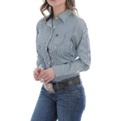 Cinch Women's Blue Stripe Western Shirt