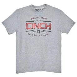Cinch Men's Heathered Gray Graphic T-Shirt