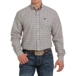 Cinch Men's Khaki Plaid Shirt