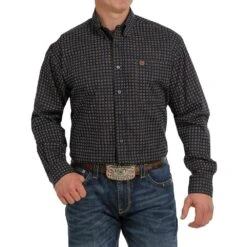 Cinch Men's Black Print Shirt
