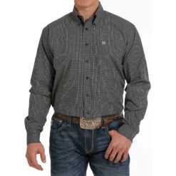 Cinch Men's Black Check Plaid Shirt