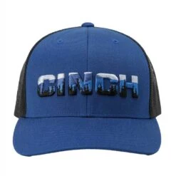 Men's Cinch Blue And Black Logo Cap