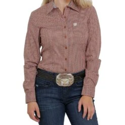 Cinch Women's Copper Printed Button Down Shirt