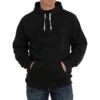 Cinch Men's Black On Black Logo Hooded Sweatshirt