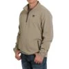 Cinch Men's Khaki Bonded 1/2 Zip Pullover