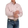 Cinch Men's Pink Striped Tencel Buttondown