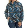 Cinch Women's Printed Polar Fleece 1/4 Snap Sweatshirt