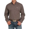 Cinch Men's Brown Printed Button-Down Western Shirt