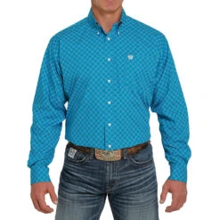 Cinch Men's Blue Button-Down Western Shirt
