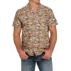 Cinch Men's Western Graphic Short Sleeve Button-Down