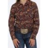 Cinch Women's Paisley Print Button Down