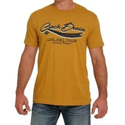 Cinch Men's Mustard Graphic Tee