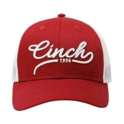 Men's Cinch Red Trucker Cap