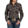 Cinch Women's Paisley Snap Western Shirt