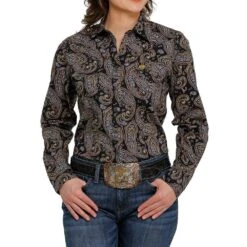 Cinch Women's Paisley Snap Western Shirt