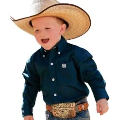 Boy's Cinch Toddler Teal Button-down