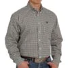 Cinch Men's Khaki Printed Button-Down