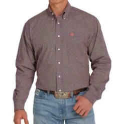 Cinch Men's Geometric Print Button-Down Western Shirt