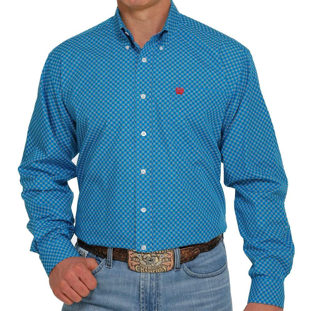 Men's Cinch Geometric Print Button-Down Western Shirt 1 Men's Cinch Geometric Print Button-Down Western Shirt