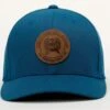 Cinch Blue Leather Logo Flex Fit Cap