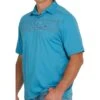 Cinch Men's Blue Short Sleeve Arenaflex Polo Shirt