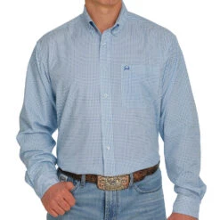 Cinch Men's Dot Print Arenaflex Long Sleeve Button Down