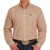Cinch Men's Brown Print Long Sleeve Button Down
