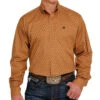 Cinch Men's Golden Print Long Sleeve Button Down