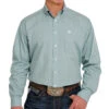 Cinch Men's Light Blue Printed Long Sleeve Button Down
