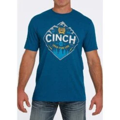Cinch Men's Blue Short Sleeve Tee