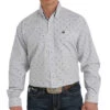 Cinch Men's Grey Print Button Down Shirt