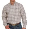 Cinch Men's Tan And Brown Plaid Button-Down
