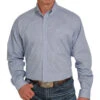 Cinch Men's Blue And White Print Button-Down
