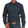 Cinch Men's Blue Print Button Down