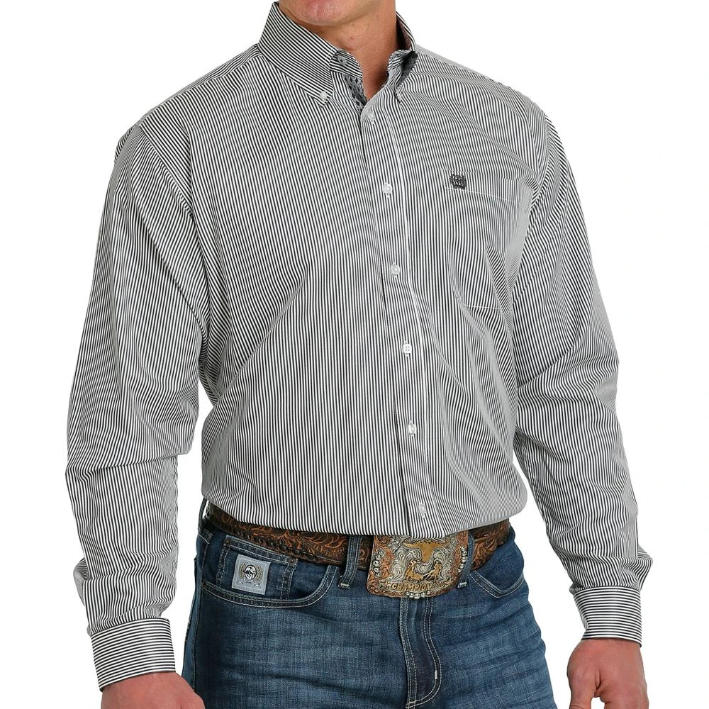 Cinch Men's Grey Stripe Shirt 1 Cinch Men's Grey Stripe Shirt