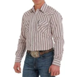 Cinch Men's Geometric Print Western Snap Shirt