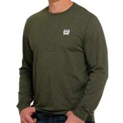 Cinch Men's Logo Graphic Olive Green T-Shirt