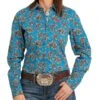Cinch Women's Floral Print Button Down