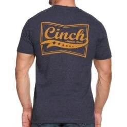 Cinch Men's Short Sleeve Navy Graphic Logo T-Shirt