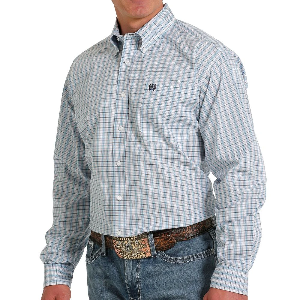 Cinch Men's Plaid Long Sleeve Button Down 1 Cinch Men's Plaid Long Sleeve Button Down
