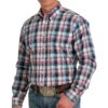 Cinch Men's Plaid Long Sleeve Button Down