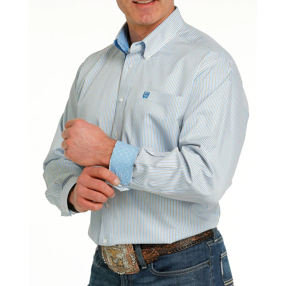 Cinch Men's Stripe Tencel Button Down Shirt 1 Cinch Men's Stripe Tencel Button Down Shirt