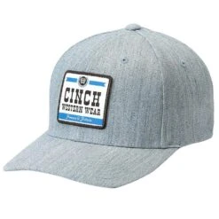 Cinch Men's Grey FlexFit Baseball Cap