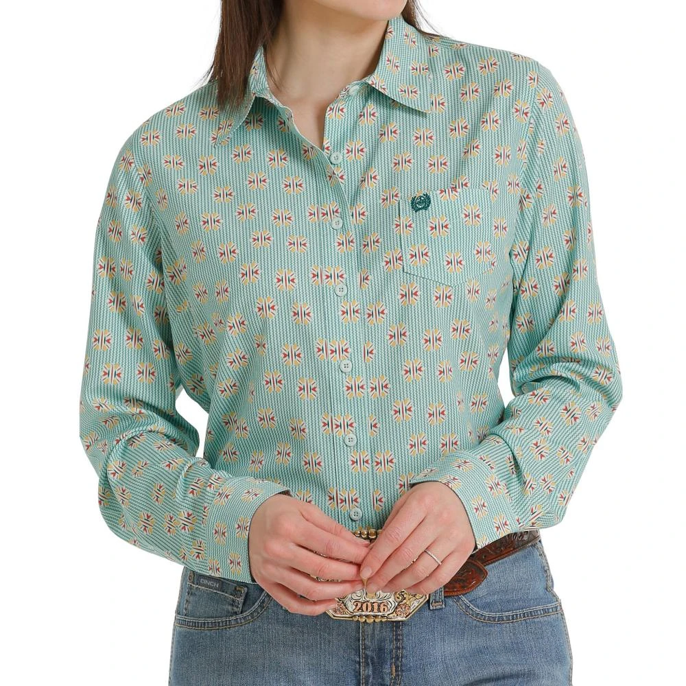 Cinch Women's ArenaFlex Printed Button Down Shirt 1 Cinch Women's ArenaFlex Printed Button Down Shirt