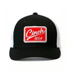 Cinch Mens Black Trucker Cap