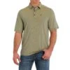 Cinch Men's Striped Yellow Polo Shirt