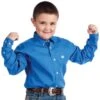 Cinch Boy's Blue Twill Buttondown Shirt
