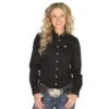 Cinch Women's Black Button Up Shirt