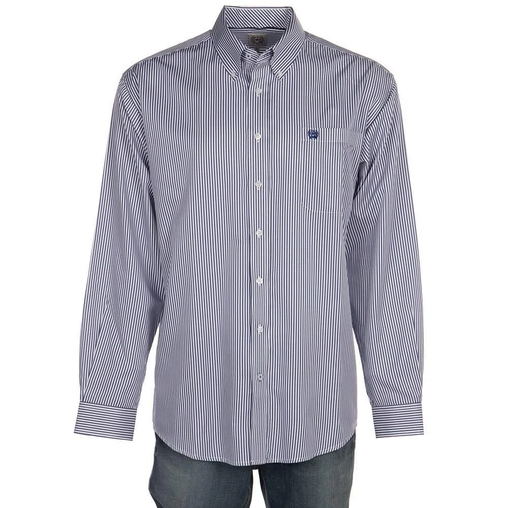 Cinch Men's L/S Royal Blue Classic Fit Striped 1 Cinch Men's L/S Royal Blue Classic Fit Striped